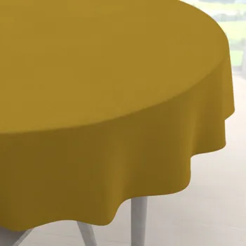 ubrus Velký dekorační kulatý ubrus BKU-102 Okrový Ø 150 cm