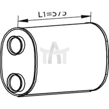 Tlumič výfuku Střední-/zadní tlumič výfuku DINEX DIN68333