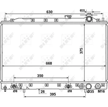 Chladič motoru NRF 53274 Chladič, chlazení motoru (53274)