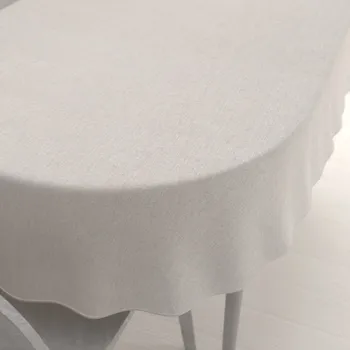 ubrus Dekorační oválný ubrus BKW-205 Režný žíhaný 100x140 cm