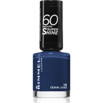 Lak na nehty Rimmel 60 Seconds Super Shine lak na nehty odstín 102 Denim Lover 8 ml