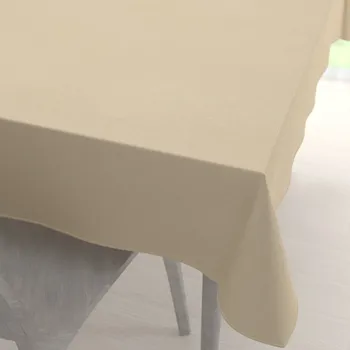 ubrus Velký dekorační obdélníkový ubrus BKU-108 Krémově béžový 160x200 cm