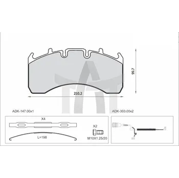 Brzdová destička Sada brzdových destiček - kotoučová brzda STEINHOF SM493/1-Z