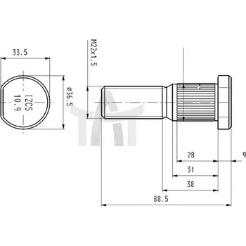 Plechové kolo Šroub kola CSY AZFR-0001