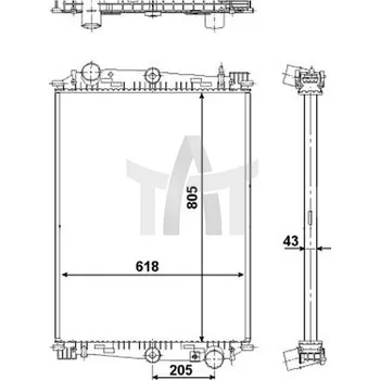 Chladič motoru Chladič - chlazení motoru NRF NRF519585