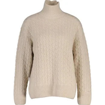 Dámský svetr SVETR GANT CABLE KNIT MOCK NECK SEED MELANGE