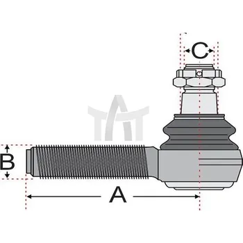 Čep řízení Hlava příčného táhla řízení JURATEK JSS2417