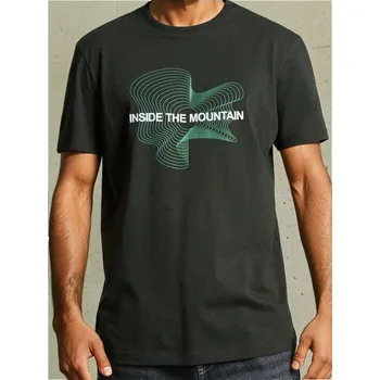 Pánské tričko Sinsay - Bavlněné oversize tričko s potiskem - tmavě zelená - 853GP-79X - 853GP-79X-L