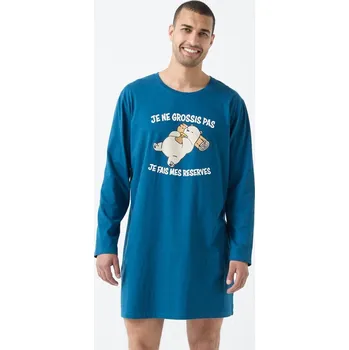Pánské pyžamo Maxi pyžamové tričko s potiskem petrolejová 107/116 (XL)