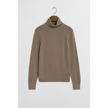 Dámský svetr ROLÁK GANT FINE MERINO TURTLENECK TAUPE BEIGE