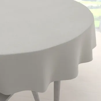 ubrus Dekorační kulatý ubrus BKU-101 Světle šedý Ø 100 cm