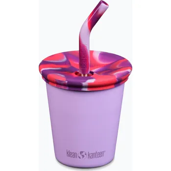 Dětský hrnek Klean Kanteen Kid's Steel Straw Lid 296 ml crocus petal