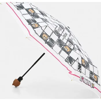 Deštník Deštník Moschino bílá barva, 8620 8620.openclose 00A, vel. ONE SIZE
