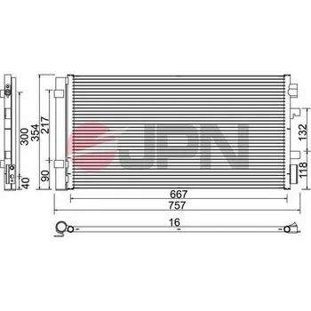 Výparník klimatizace JPN 60C9128-JPN Kondenzátor, klimatizace (60C9128-JPN)