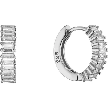 Náušnice Stříbrné kroužky se zirkony 11771.1