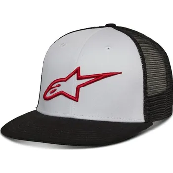 Kšiltovka Kšiltovka CORP TRUCKER, ALPINESTARS (bílá/černá/červená)