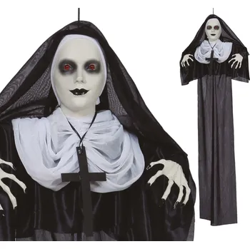 Karnevalový doplněk Guirca Visací dekorace – Hororová jeptiška 120 cm