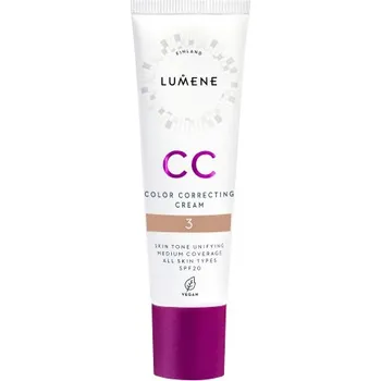 Make-up Lumene CC Color Correcting Cream SPF20 tónovaný pleťový CC krém - 3 30 ml