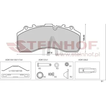 Auto-moto Sada brzdových destiček - kotoučová brzda STEINHOF SM448-P