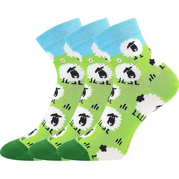 Dámské ponožky LONKA Ponožky vtipné DORWIN s obrázky OVEČEK (3 páry) 35-38 118677