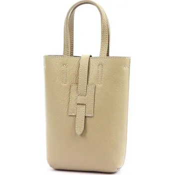 Kabelka Kožená kabelka Luka 25-064 DOLLARO - tmavě béžová