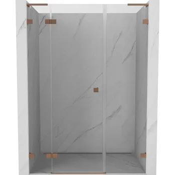 Sprchové dveře Mexen Lunar L sprchové dveře výklopné levé 150 cm, transparentní, kartáčovaná měď - 834SL-150-050-65-00-L Sprchové dveře