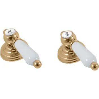 Slezák - RAV Sprchová baterie 1-cestná s podomítkovým tělesem MORAVA RETRO - MK583Z, Zlatá lesk