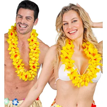 Karnevalový doplněk Žlutý havajský věnec Lei