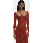 Desigual Koktejlové šaty Marlene 25WWVF08 Oranžová Slim Fit XL