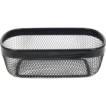 chlebník Koš oválný kovový, černý, výška: 95 mm, délka: 280 mm, šířka: 180 mm
