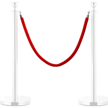 Lany zahrada-XL Lano pro zahrazovací sloupek červenostříbrné samet 51167