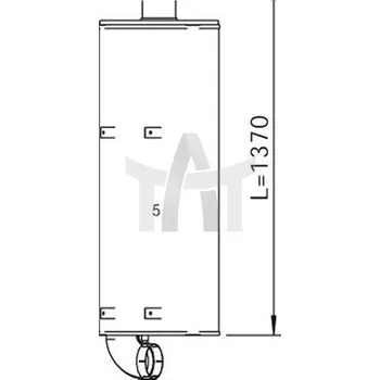 Tlumič výfuku Střední-/zadní tlumič výfuku DINEX DIN50473