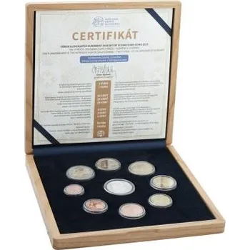 2025 - Soubor SR obehových euromincí 700. výročí zavedení zlaté mince florénu na našem území Proof like v dřevěné kazetě