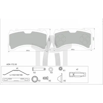 Auto-moto Sada brzdových destiček - kotoučová brzda STEINHOF SM508-Z