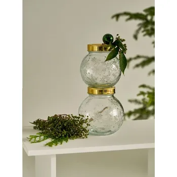 Vánoční dekorace Sinsay - Vánoční sklenice s embosovanými sněhovými vločkami - bílá - 560FP-00X - 560FP-00X-ONE