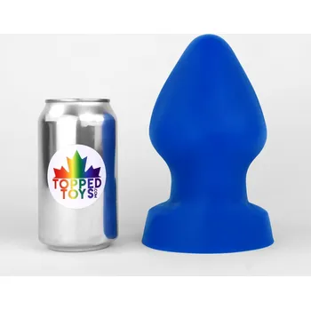 Anální kolík Topped Toys Tail Raiser 130 Blue Steel, prémiový silikonový anální kolík 18 x 10,7 cm