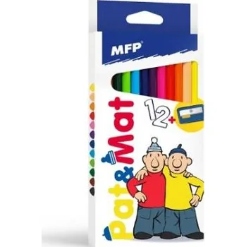 Pastelka Pastelky MFP 12 ks triangular s ořezávátkem Pat a Mat