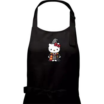 Kuchyňská zástěra Harry kitty - Pánská zástěra na vaření - Univerzální velikost ( Černá )