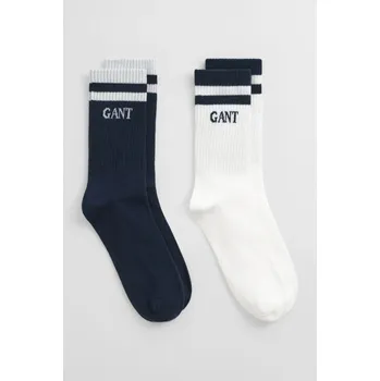 PONOŽKY GANT STRIPED SPORT SOCKS 2-PACK EVENING BLUE