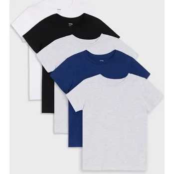 Chlapecké oblečení Sinsay - Sada 4&nbsp;triček - mid blue - 069FT-52X - 069FT-52X-122