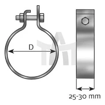 Svěrná objímka - výfukový systém DINEX DIN99753