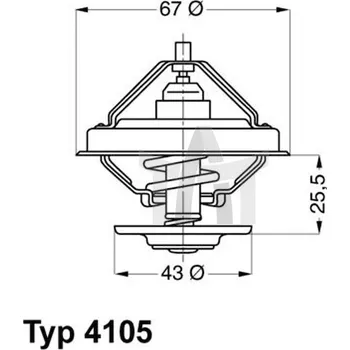 Motor automobilu Termostat. chladivo WAHLER WA4105.83D