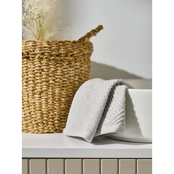 Ručník Sinsay - Bavlněný ručník s reliéfním vzorem - šedá - 458EY-09X - 458EY-09X-ONE