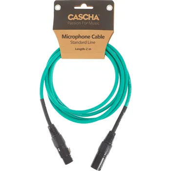 Audio kabel Cascha Standard Line Mic Cable Green 2m + prodloužená záruka 3 roky