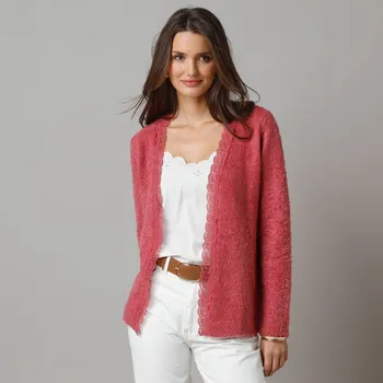 Dámský svetr Macramé svetr růžové dřevo 52