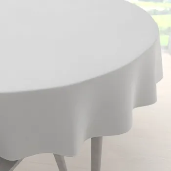 ubrus Dekorační kulatý ubrus BKU-112 Kouřově bílý Ø 110 cm