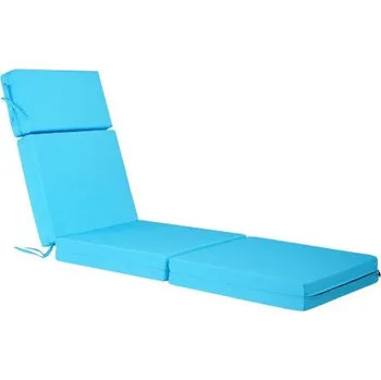 Zahradní lehátko VEVOR Polštář na lehátko, 183x53,3x9,8 cm, Sada 2 polštářů na venkovní křeslo, Voděodolné a odolné proti blednutí, Polštáře na lehátko s úvazy, Silné podložky na zahradní lehátko k bazénu, Tyrkysová barva