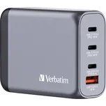 Verbatim GNC-100 cestovní nabíječka, GaN, s adaptérem pro Evropu, s britským adaptérem, s americkým adaptérem, 1x USB A