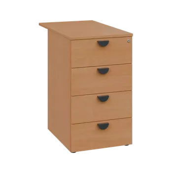 Zásuvkový kontejner TKC - 81 kontejner přístavný, 4-zásuvkový, deska 18 mm, centrální zámek, buk royal