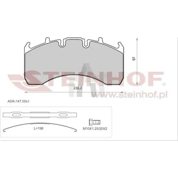 Brzdová destička Sada brzdových destiček - kotoučová brzda STEINHOF SM498/1-Z